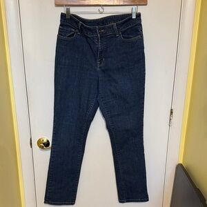 L.L. Bean Dark Blue Straight Leg Jeans Size 12